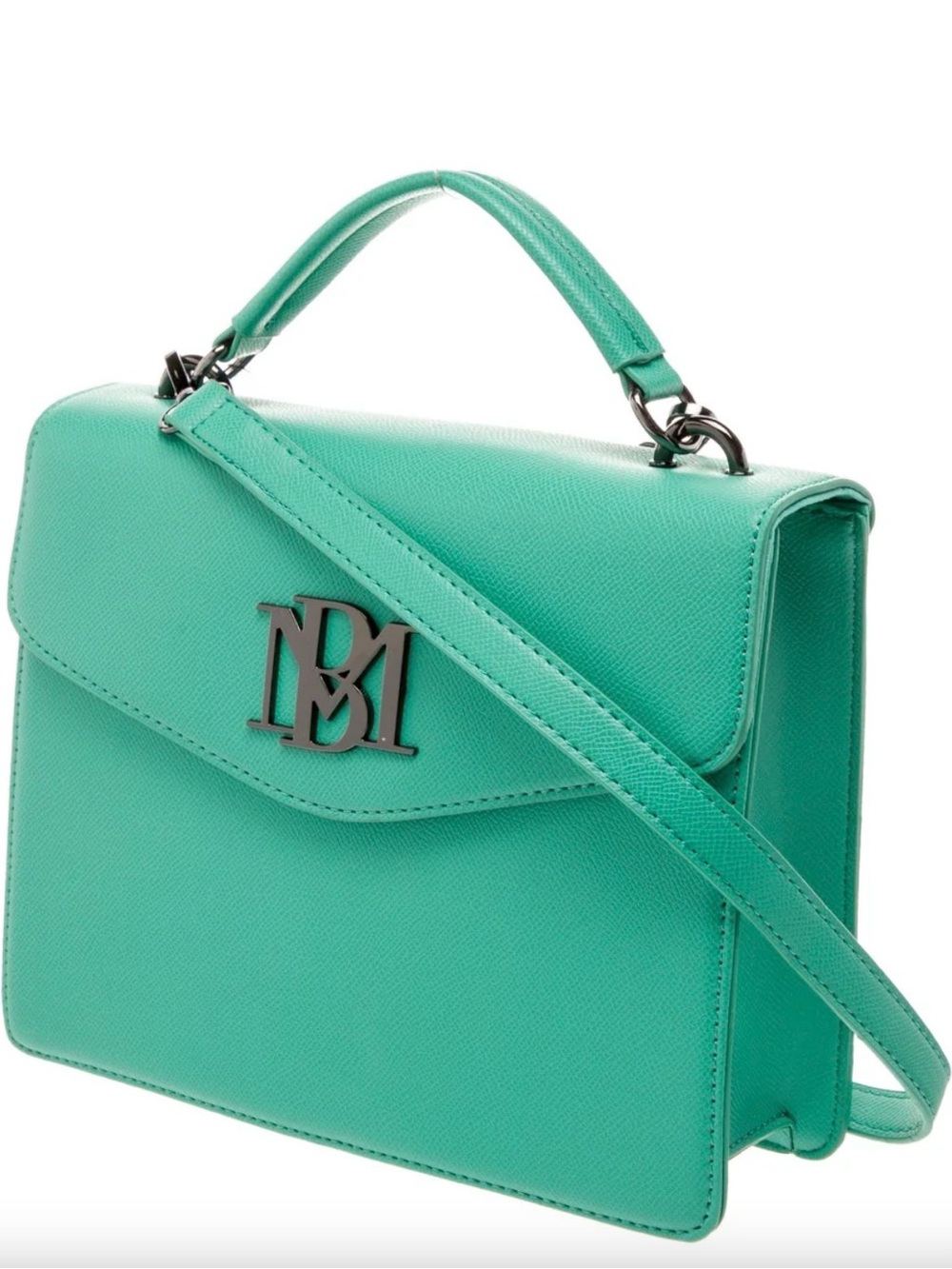 Badgley Mischka Teal Top-Handle Satchel - Picture 2 of 5